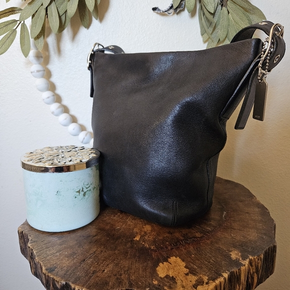 Coach Vintage Legacy 9186 Black Bucket Duffle Bag - Picture 4 of 13